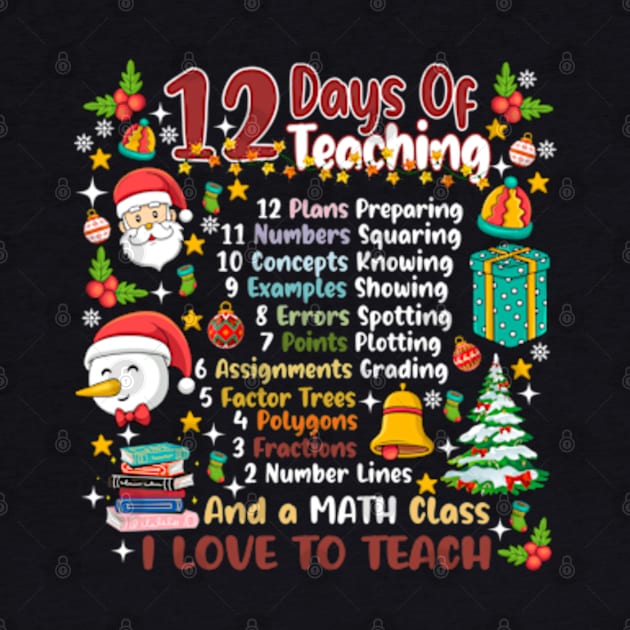 12 Days Of Teaching Christmas Teacher by JanaeLarson